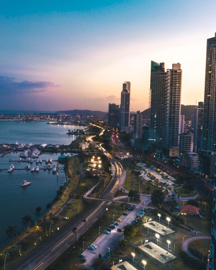 Panorama drapaczy chmur Panama City
